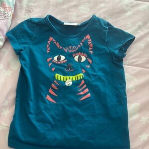 Hanna Anderson Blue Cat Graphic Kids T-Shirt